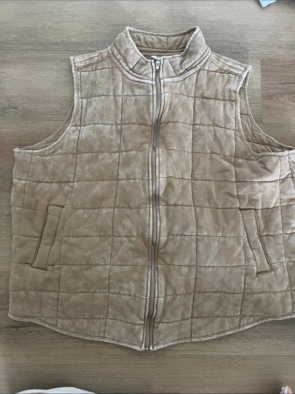 Westbound camel quilted vest